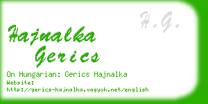 hajnalka gerics business card